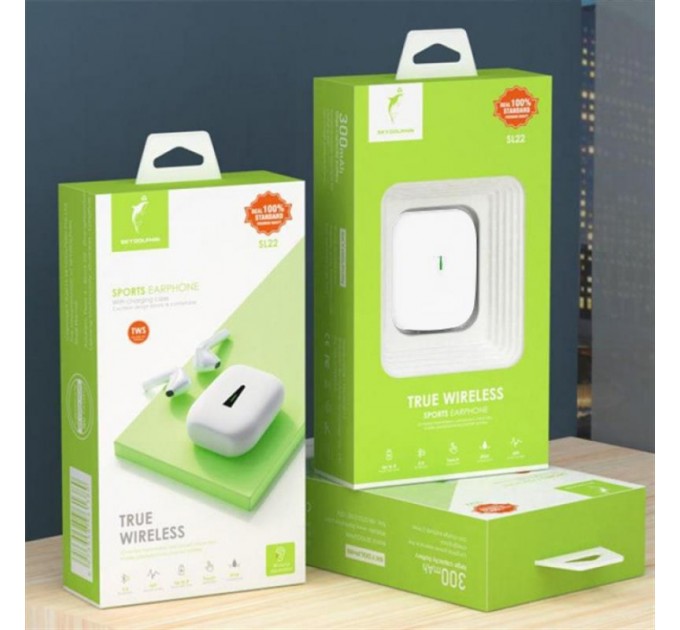 SkyDolphin Bluetooth-гарнитура SkyDolphin TWS SL22 White (BTE-000176)
