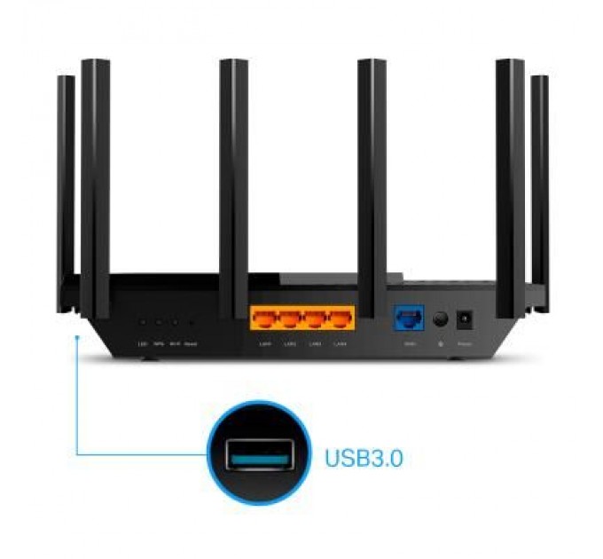 Маршрутизатор TP-Link ARCHER AX73 AX5400 4xGE LAN 1xGE WAN USB 3.0 MU-MIMO OFDMA (ARCHER-AX73)