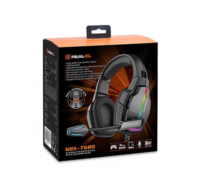 REAL-EL Гарнітура REAL-EL GDX-7680 Black