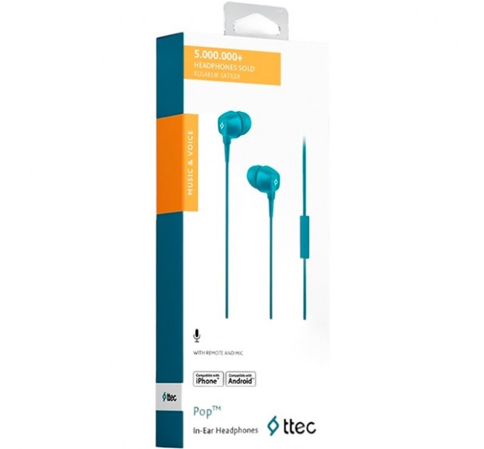 Ttec Гарнитура Ttec Pop Turquoise (2KMM13TZ)