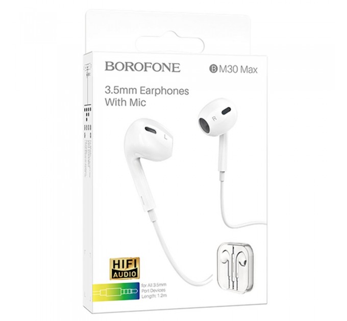 BOROFONE Гарнитура Borofone BM30 White (BM30W)