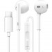 Usams Гарнитура Usams EP-34 USB-C White (HSEP3401)
