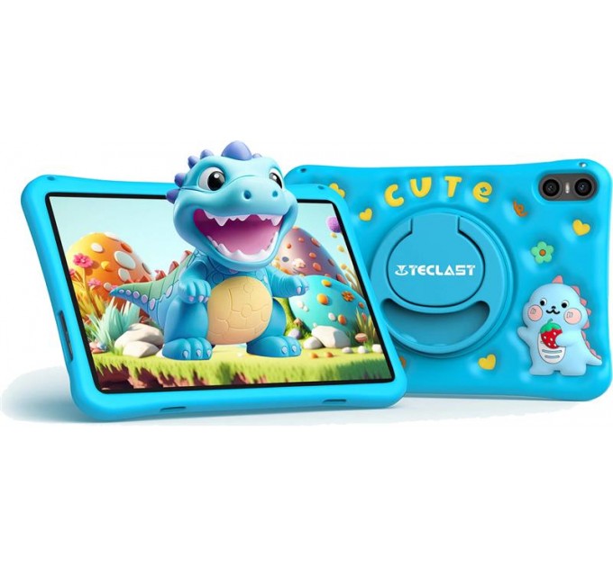 Teclast Планшет Teclast P30T Kids 4/64GB Blue (P5K1/B/TL-112429); 10.1" (1280x800) IPS / Allwinner A523 / ОЗУ 4 ГБ / 64 ГБ встроенной + microSD до 1 ТБ / камера 5 Мп + 2 Мп / Wi-Fi, Bluetooth / ОС Android 14.0 / 242 х 161 х 7.8 мм, 500 г / 6000 мАч /