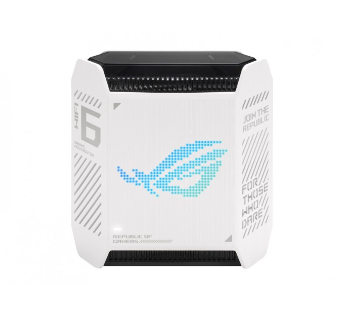 ASUS Wi-Fi Mesh система Asus ROG Rapture GT6 1pk White (90IG07F0-MU9A30) (WiFi6, AX10000, Broadcom, 1x2.5GE WAN, 3xGE LAN, 1xUSB 3.2, AiMesh, антенны: 9)