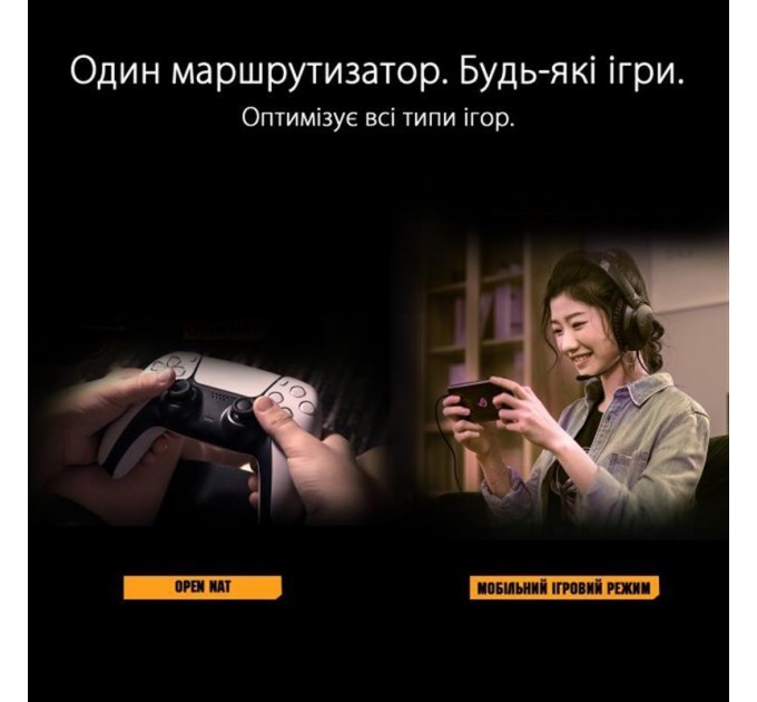 ASUS Бездротовий маршрутизатор Asus TUF Gaming AX3000 V2 (TUF-AX3000 V2) (90IG0790-MO3B00)
