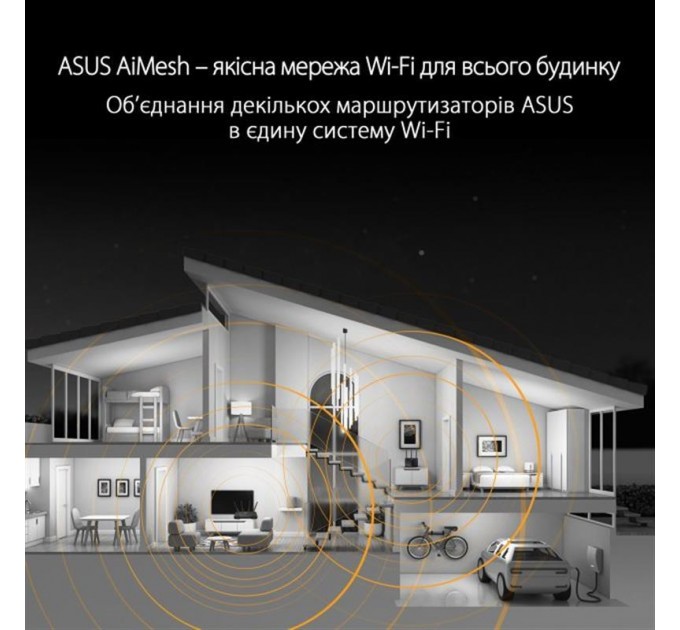 ASUS Бездротовий маршрутизатор Asus TUF Gaming AX3000 V2 (TUF-AX3000 V2) (90IG0790-MO3B00)