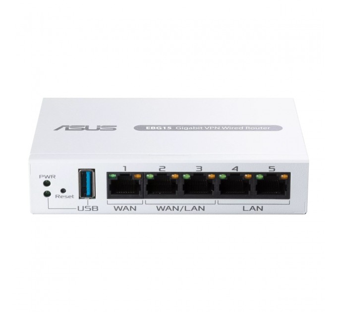 ASUS Маршрутизатор Asus ExpertWiFi EBG15 (90IG08E0-MO3B00) (1xGE WAN, 2xGE WAN/LAN, 2xGE LAN, Broadcom, 1xUSB 3.2, контроллер AiMesh, BT)