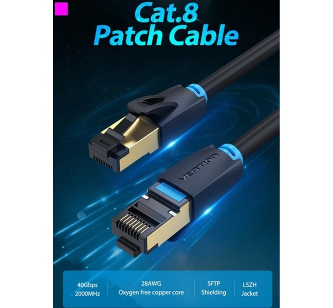 Vention Патч-корд Vention CAT 8 SFTP Ethernet, 20 m, Black (IKABQ)