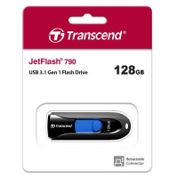 USB флеш накопичувач Transcend 128GB JetFlash 790 Black USB 3.0 (TS128GJF790K)