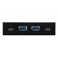 USB-хаб Frime USB 3.1 2 x type A & 2 x type C VL820 Black (ECF-FP2xTA&2xTC.32)