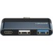 Usams Концентратор USB Type-C Usams US-SJ490 Mini HUB Black (SJ490HUB01)