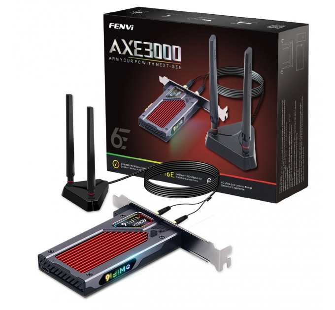 Fenvi Беспроводной адаптер Fenvi FV-AXE3000RGB Gaming (Intel AX210)