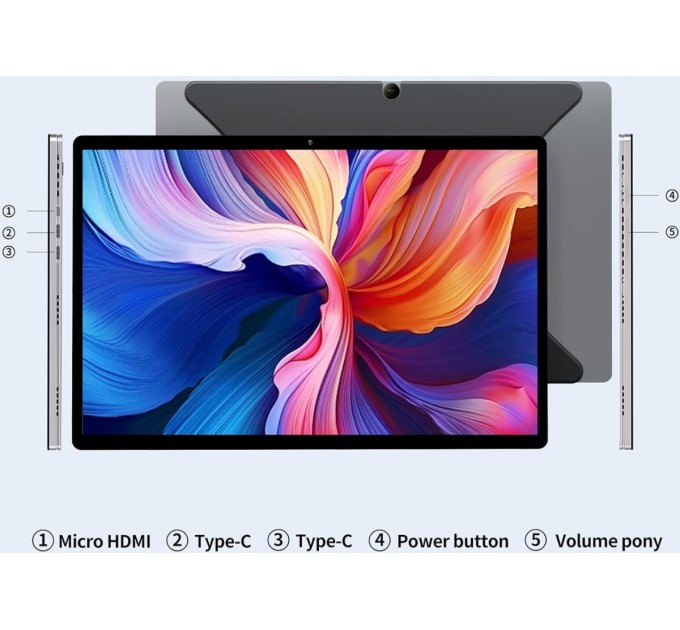 KUU Ноутбук KUU 14 book 2 in 1 (756797951970); 14" WUXGA (1920x1200) IPS LED глянцевый сенсорный / Intel N100 (3.4 ГГц) / RAM 16 ГБ / SSD 512 ГБ / Intel UHD Graphics / без ОП / Wi-Fi / BT / веб-камера / Windows 11 / 0.95 кг / серый