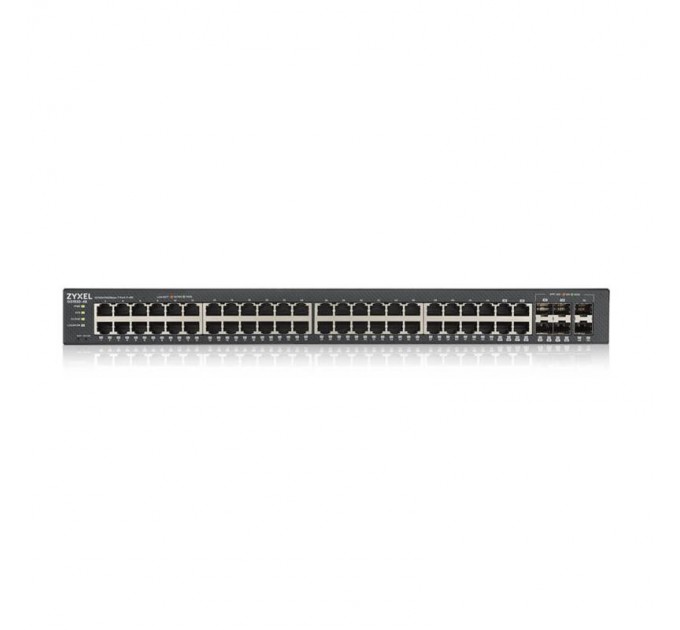 Коммутатор ZYXEL GS1920-48V2 (GS1920-48V2-EU0101F) (44xGE, 4xGE/SFP, 2хSFP, Smart, NebulaFlex)