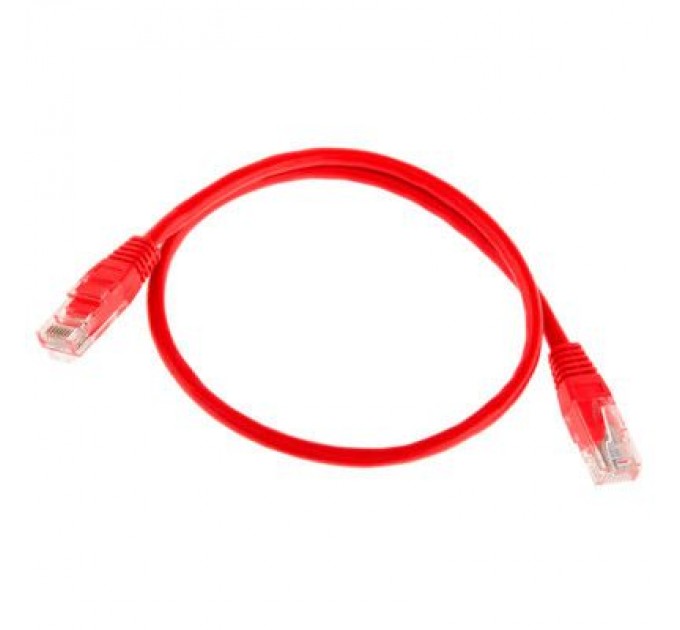 Ritar Патч-корд 0.5м, RJ-45, Cat.5e, CU, мідь, червоний Ritar (PCR-CU/0.5Rd / 04267)