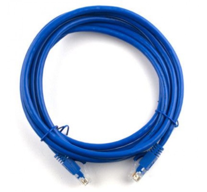 Ritar Патч-корд 0.5м, RJ-45, Cat.5e, CU, мідь, синій Ritar (PCR-CU/0.5Be / 04264)