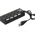 1StCharger Концентратор 1stCharge HUB1ST20401, 4хUSB2.0, Black