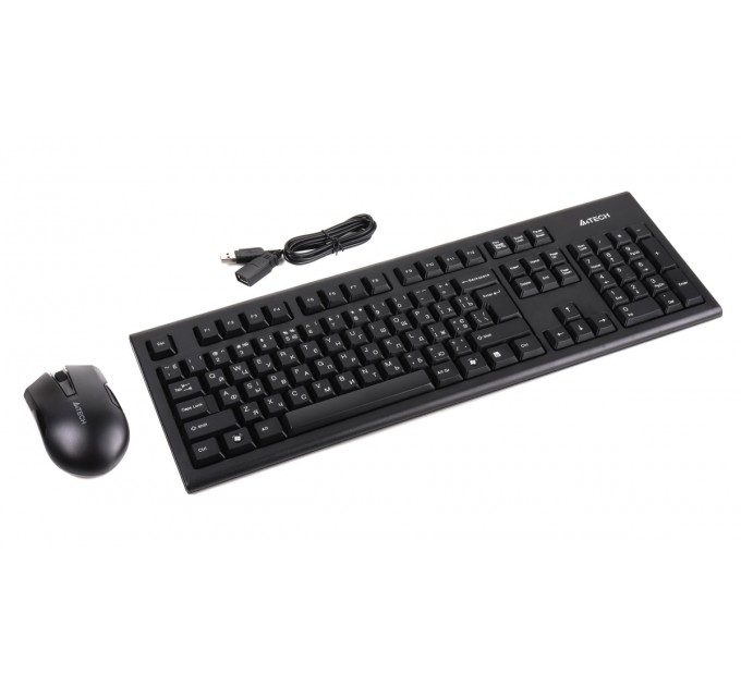 A4Tech Комплект (клавиатура, мышь) беспроводной A4Tech 3000N Black USB