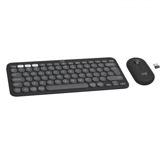 Logitech Комплект (клавиатура, мышь) беспроводной Logitech Pebble 2 Combo Graphite (920-012239)