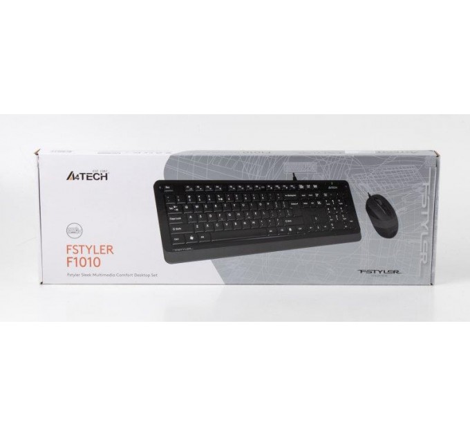 A4Tech Комплект (клавиатура, мышь) A4Tech F1010 Black/Grey