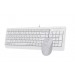 A4Tech Комплект (клавиатура, мышь) A4Tech F1512 White