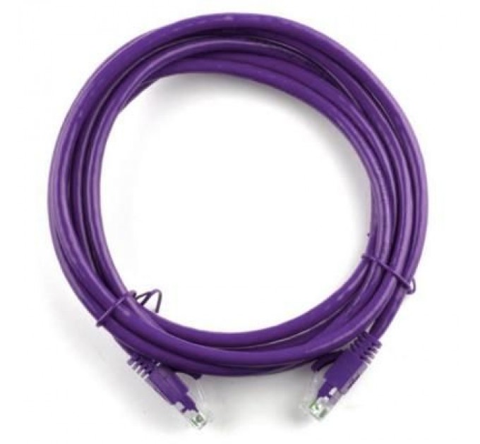 Ritar Патч-корд 10м, RJ-45, Cat.5e, CU, мідь, фіолетовий Ritar (PCR-CU/10Pe / 04292)