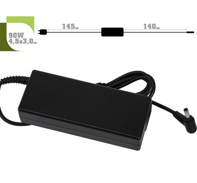 1StCharger Блок живлення 1StCharger для ноутбука Asus 19V 90W 4.74A 4.5х3.0мм + каб.живл. (AC1STAS90WE)