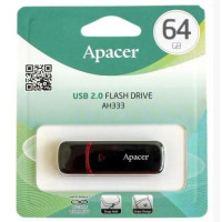 USB флеш накопичувач Apacer 64GB AH333 black USB 2.0 (AP64GAH333B-1)