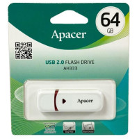 USB флеш накопичувач Apacer 64GB AH333 white USB 2.0 (AP64GAH333W-1)