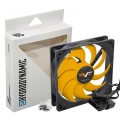 Frime Вентилятор Frime (FYF120HB3) 120x120x25мм, 3pin+Molex, Black/Yellow