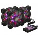 Frime Набор Frime RGB-вентиляторов + Fun hub + ДУ Frime Iris Flicker KIT (IRISFLICKERKIT), 120х120х25, 6-pin