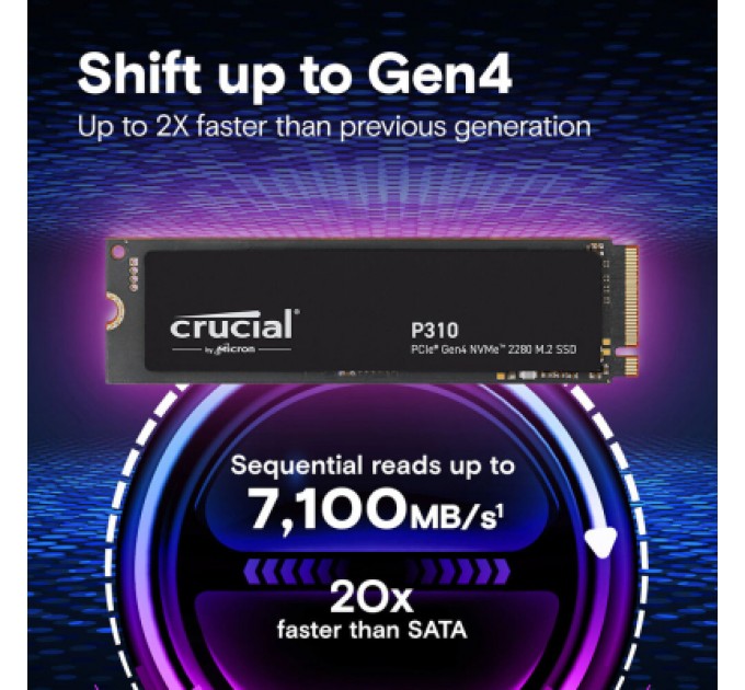 Micron Накопичувач SSD M.2 2280 2TB P310 Micron (CT2000P310SSD8)