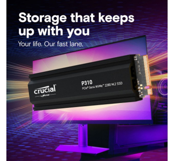 Micron Накопичувач SSD M.2 2280 2TB P310 with heatsink Micron (CT2000P310SSD5)