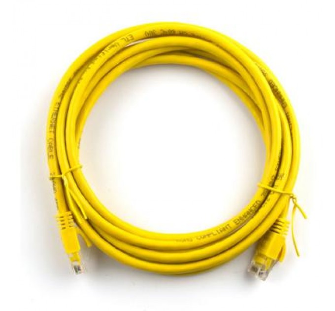 Ritar Патч-корд 25м, RJ-45, Cat.5e, CU, мідь, жовтий Ritar (PCR-CU/25Yw / 04273)