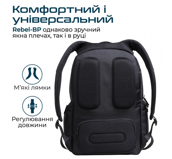 Promate Рюкзак для ноутбука Promate Rebel-BP Black