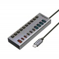 Promate Концентратор USB Type-C Promate Gegahub-5G 10 in 1 Grey (gegahub-5g)