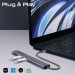 Promate Концентратор USB Type-C Promate LinkHub-5x 5 in 1 Grey (linkhub-5x)