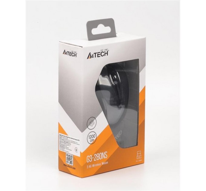 A4Tech Миша бездротова A4Tech G3-280NS Glossy Grey