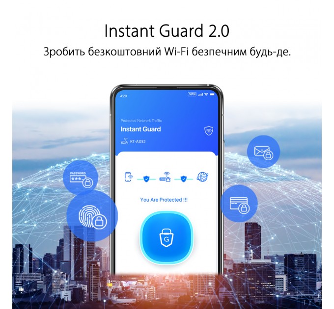 ASUS Бездротовий маршрутизатор Asus RT-AX52 (90IG08T0-MO3H00)
