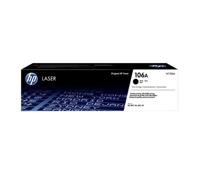HP Тонер-картридж HP 106A LJ M107a/107r/107w/135a/135r/135w/137fnw Black (W1106A)