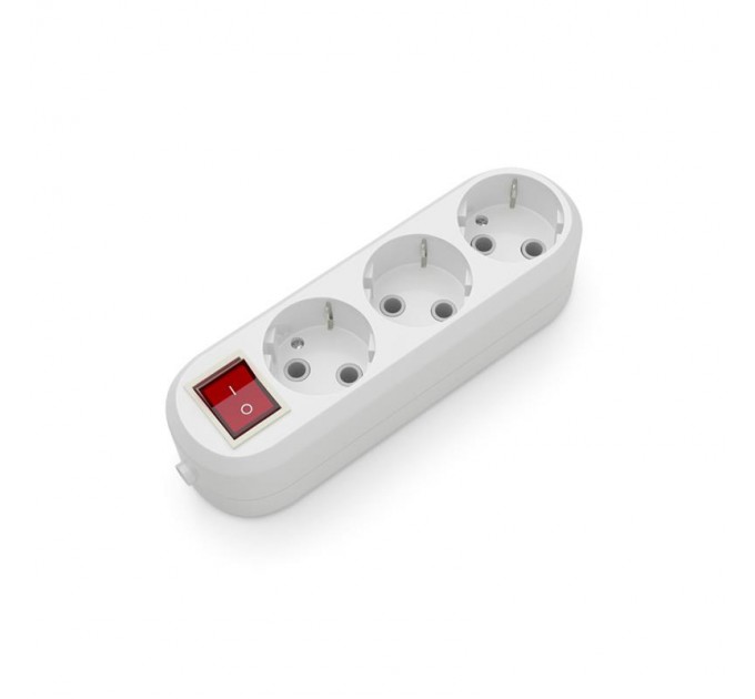 Electrum Розетковий блок Electrum 3 гнізда із заземленням та вимикачем C-SM-1779