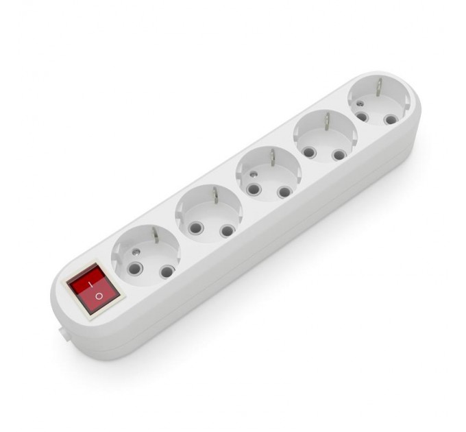 Electrum Розетковий блок Electrum 5 гнізд із заземленням та вимикачем C-SM-1781
