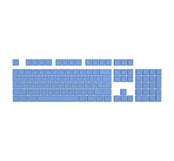 Hator Набір кейкапів Hator PBT UKR/ENG/ru Blue (HTS-138)
