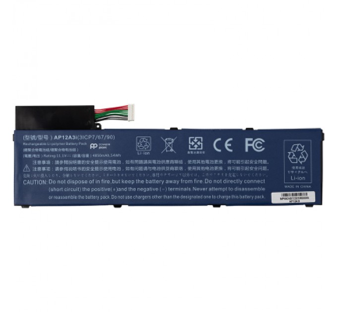 PowerPlant Акумулятор до ноутбука ACER Aspire M5-581T (AP12A3i) 11.1V 4850mAh PowerPlant (NB410743)