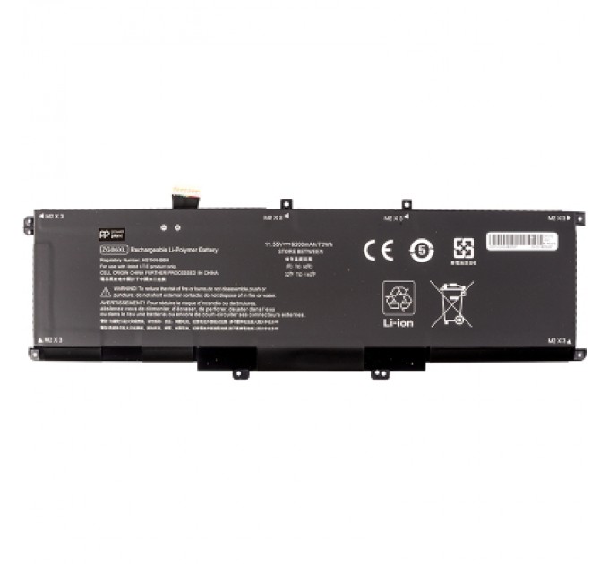 PowerPlant Акумулятор до ноутбука HP ZBook Studio X360 G5 (ZG06) 11.55V 6200mAh PowerPlant (NB462353)