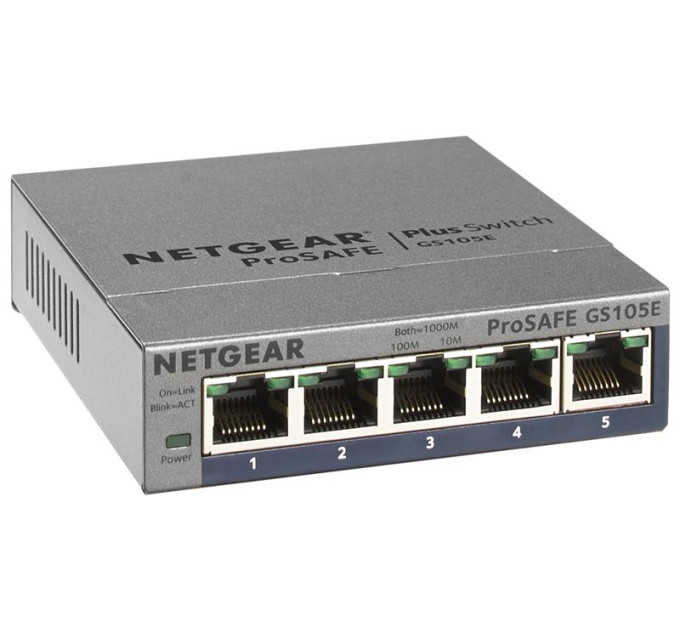 Netgear Комутатор мережевий Netgear GS105E (GS105E-200PES)