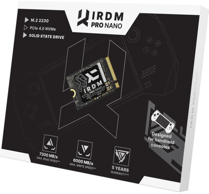 Goodram Накопичувач SSD 1TB Goodram IRDM Pro Nano M.2 2230 PCIe 4.0 x4 3D NAND (IRP-SSDPR-P44N-01T-30)