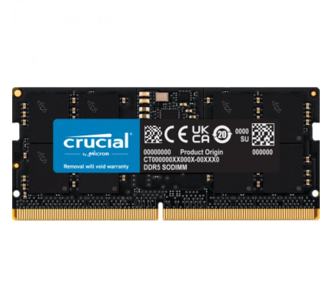 Micron Модуль пам'яті для ноутбука SoDIMM DDR5 16GB 4800 MHz Micron (CT16G48C40S5T)