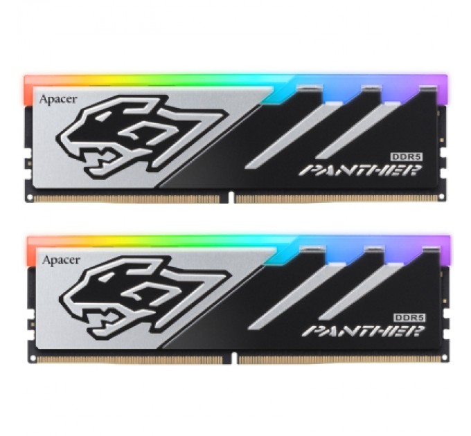 Apacer Модуль пам'яті для комп'ютера DDR5 32GB (2x16GB) 5200 MHz Panther RGB Apacer (AH5U32G52C5229BAA-2)