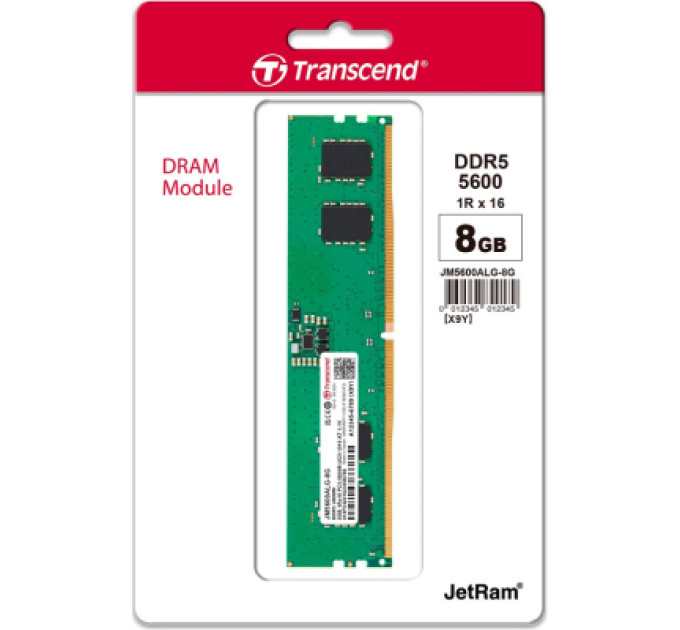 Transcend Модуль пам'яті для комп'ютера DDR5 8GB 5600 MHz Transcend (JM5600ALG-8G)
